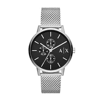 Amazon.com: A｜X ARMANI EXCHANGE Men's Multifunction Silver